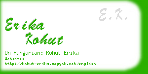 erika kohut business card